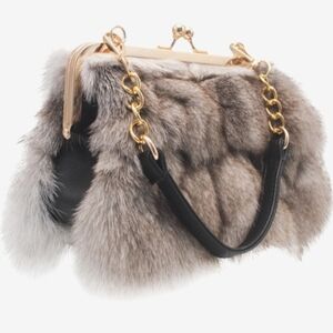 NWT Luxurious  Genuine Fox Fur Handbag, Crossbody, Premium Quality